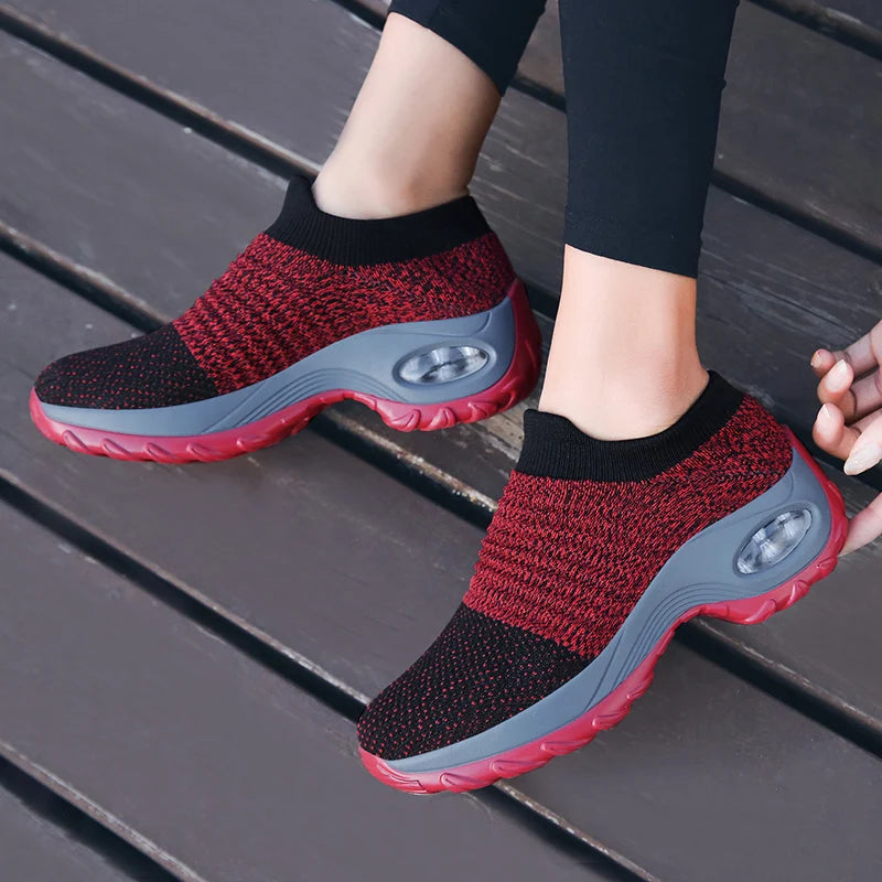 Damen Sportsocken Sneakers mit Dicke Sohle und Luftpolster 3