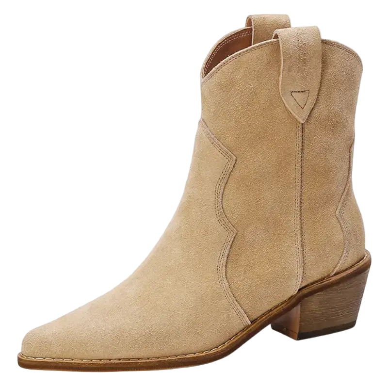 Damen Stiefel Cowboylaarzen Suède Western Stil mit 5 cm Absatzhöhe 0