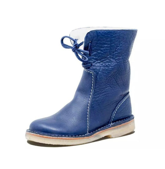 Damen Stiefel mit Wollfutter und vielseitigem Kragen 4