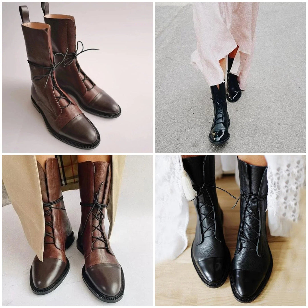 Damen Stiefeletten Klassisch Stilvoll 5
