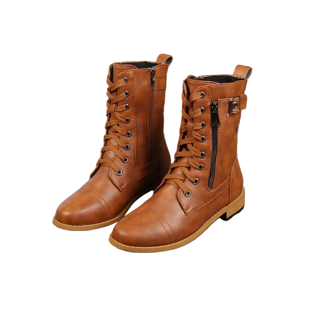 Damen Stiefeletten mit Reißverschluss und gepolstertem Schaft 0