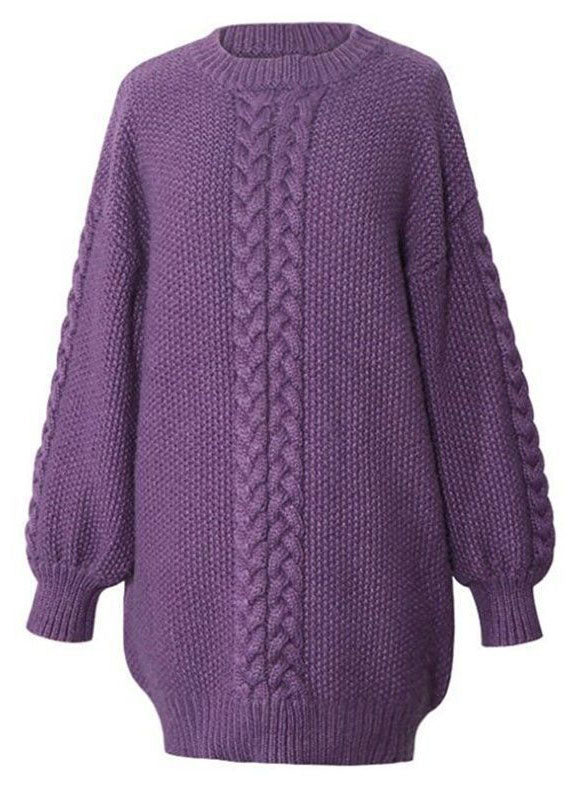 Damen Strickpulloverkleid Klassisch für Wintertage 4
