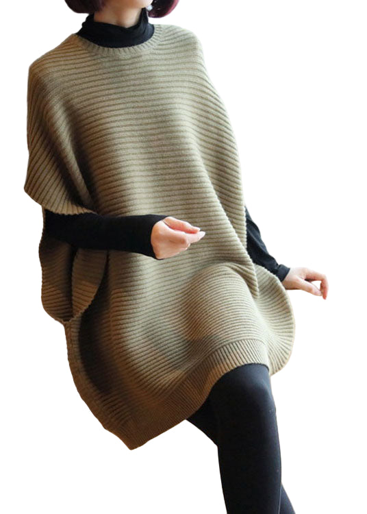 Damen Strickweste O-Ausschnitt Patchwork Stil 1