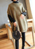 Damen Strickweste O-Ausschnitt Patchwork Stil 3
