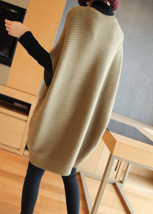 Damen Strickweste O-Ausschnitt Patchwork Stil 7