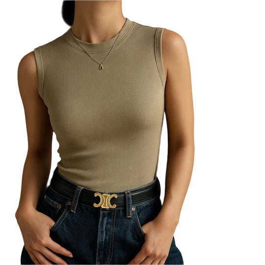 Damen Tanktop Enganliegend Atmungsaktives Material 0