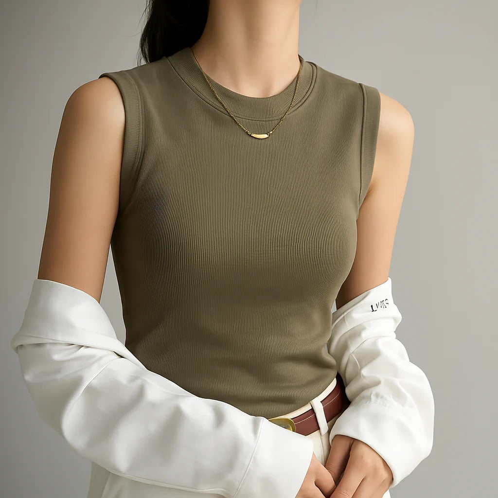 Damen Tanktop Enganliegend Atmungsaktives Material 2