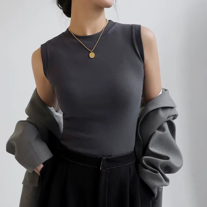 Damen Tanktop Enganliegend Atmungsaktives Material 4