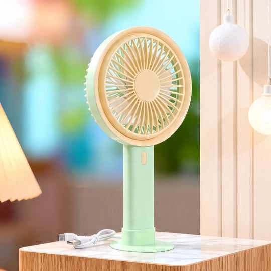 Damen Tischventilator Leise Tragbar mit USB-Ladefunktion Kompakt 0