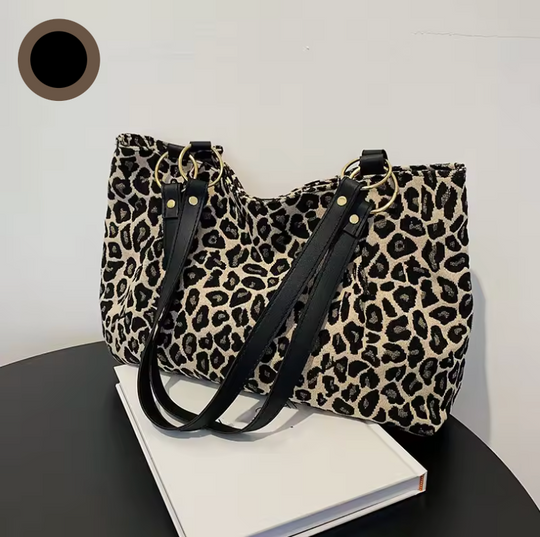 Damen Tote Bag Leopardenmuster aus hochwertigem Canvas 6