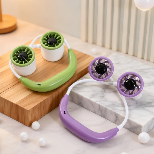 Damen Tragbarer Nackenventilator Doppellüfter für Sport und Alltag 2