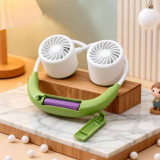 Damen Tragbarer Nackenventilator Doppellüfter für Sport und Alltag 3