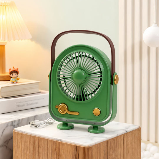 Damen Tragbarer Retro Ventilator Stilvoll und Mobil 0