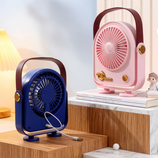 Damen Tragbarer Retro Ventilator Stilvoll und Mobil 2