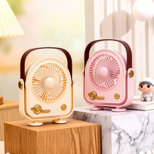 Damen Tragbarer Retro Ventilator Stilvoll und Mobil 4