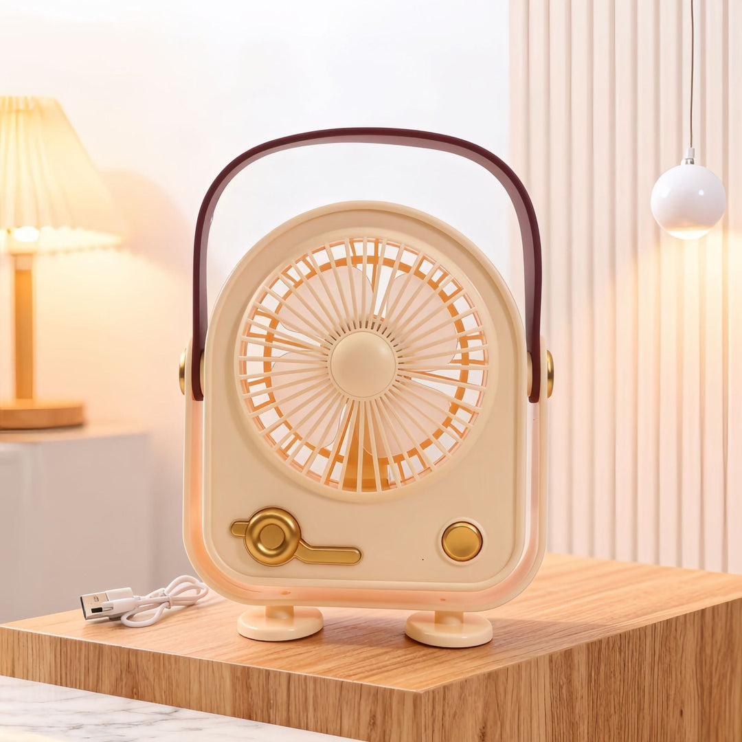 Damen Tragbarer Retro Ventilator Stilvoll und Mobil 6