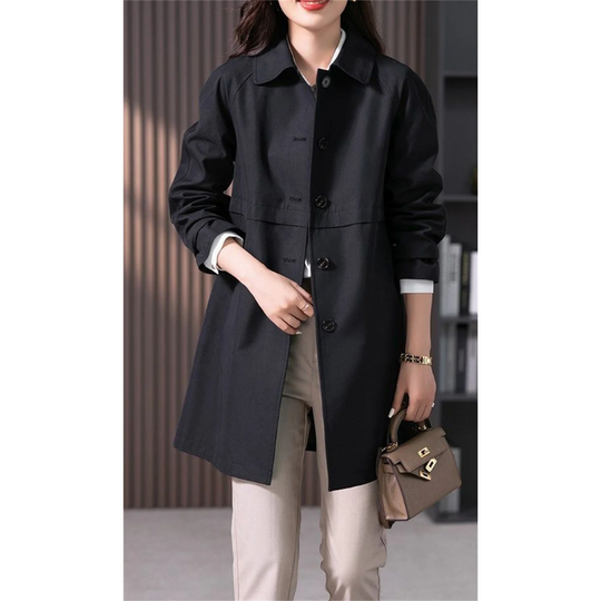 Damen Trenchcoat Klassisch Vielseitig für Büro und Freizeit 2