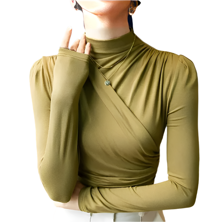 Damen Turtleneck Pullover aus Baumwolle 0
