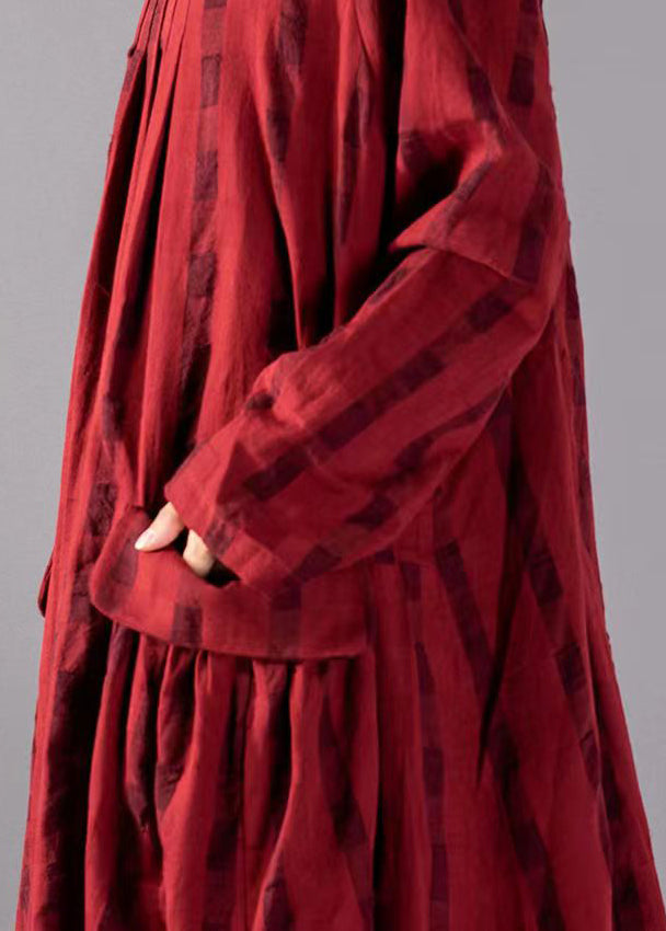 Damen Urlaubskleid mit großen Taschen und langen Ärmeln 3