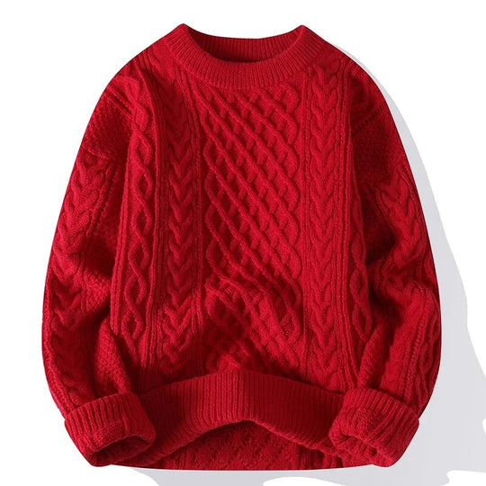 Damen Vintage Pullover mit Rundhalsausschnitt 12