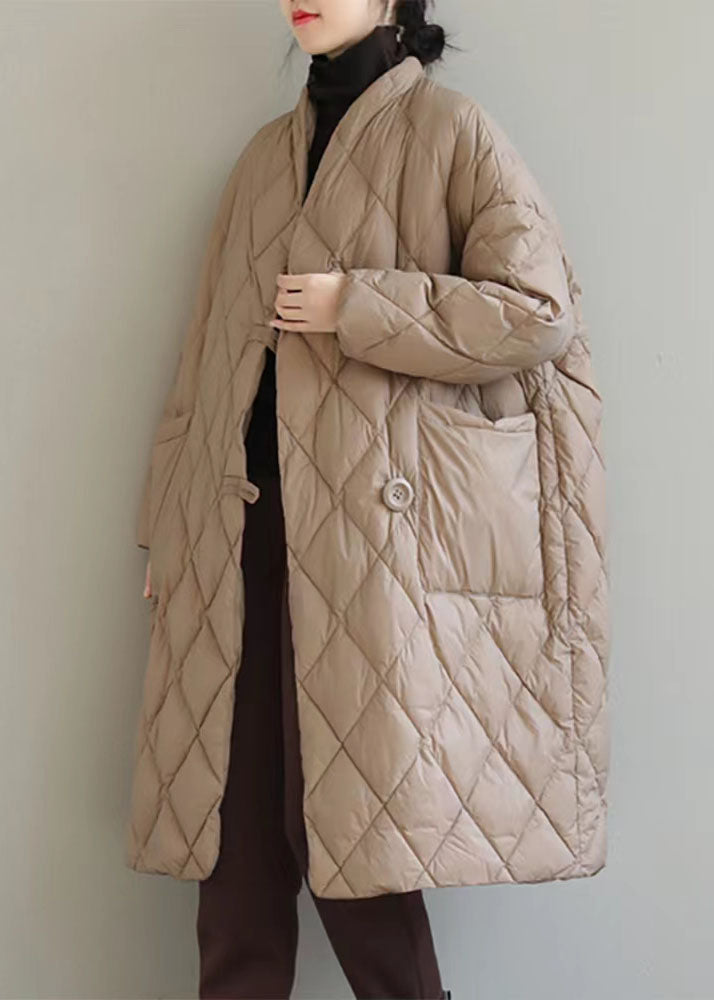 Damen Winterjacke mit Stehkragen und großen Taschen 2