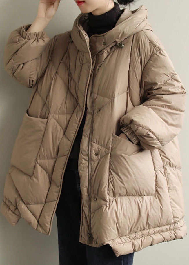 Damen Wintermantel mit Kapuze und Taschen für kalte Tage 0