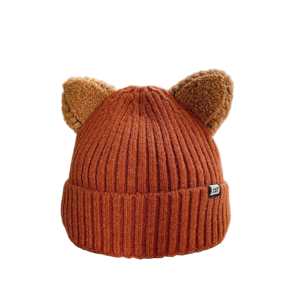Damen Wintermütze mit Katzenohren 5