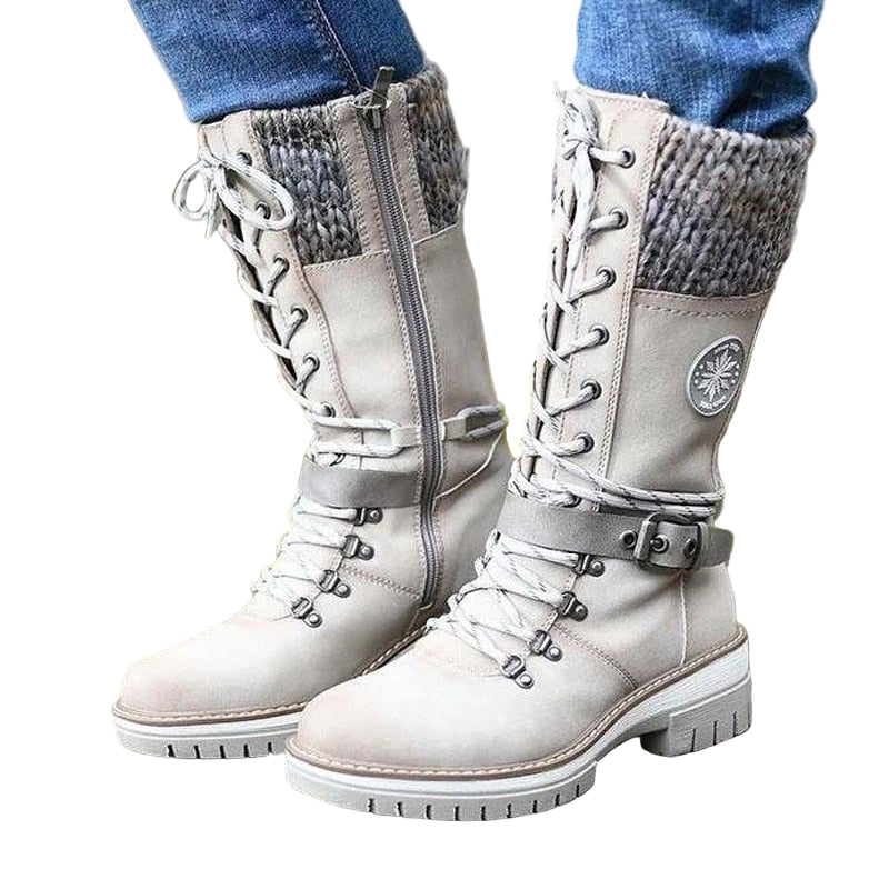 Damen Winterstiefel mit seitlichem Reißverschluss 0