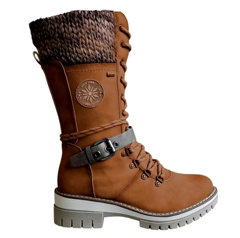 Damen Winterstiefel mit seitlichem Reißverschluss 7