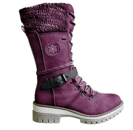 Damen Winterstiefel mit seitlichem Reißverschluss 8