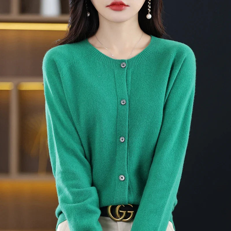 Damen Wollweste Rundhalsausschnitt 100% Wolle Klassisch Elegant 11