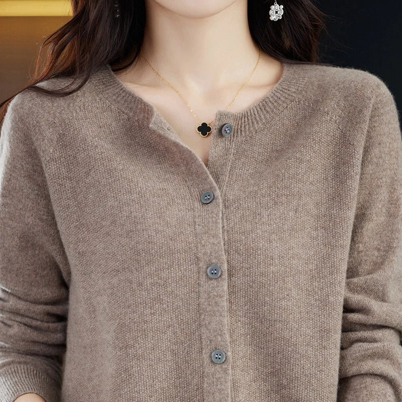 Damen Wollweste Rundhalsausschnitt 100% Wolle Klassisch Elegant 13