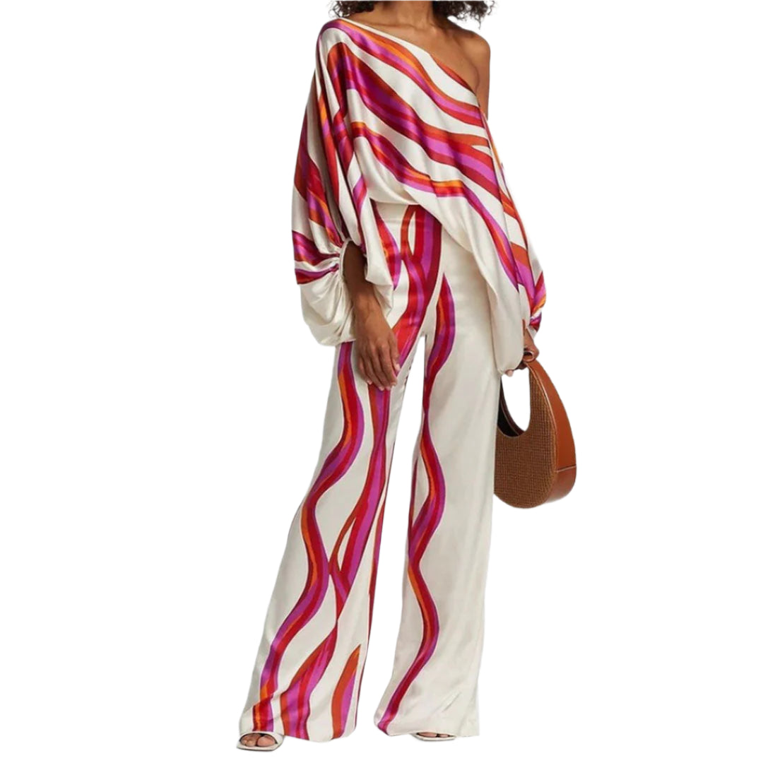 Damen Zweiteiliges Sommer Set Off-Shoulder Stil 0