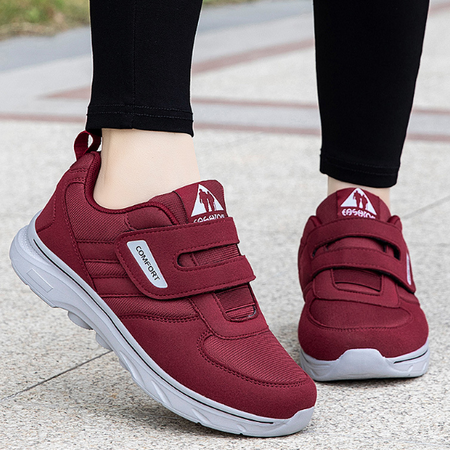 Damen und Herren Komfort Schuhe mit Klettverschluss 9