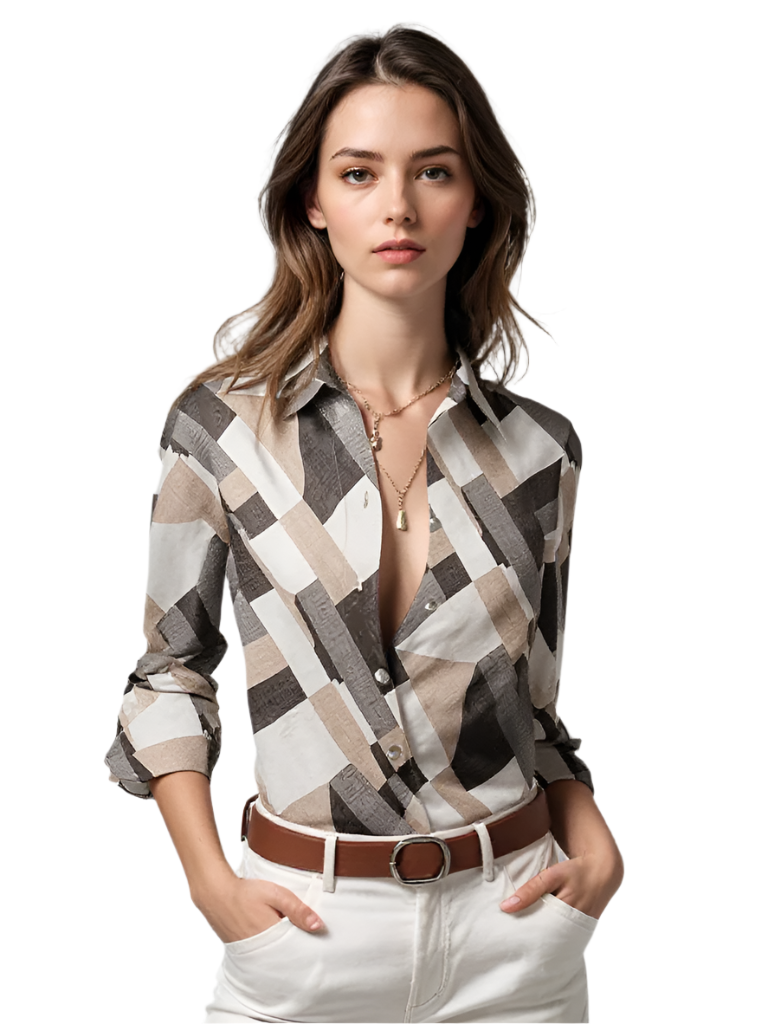 Damenbluse Einzigartiges Design Bequem Atmungsaktives Gewebe 0