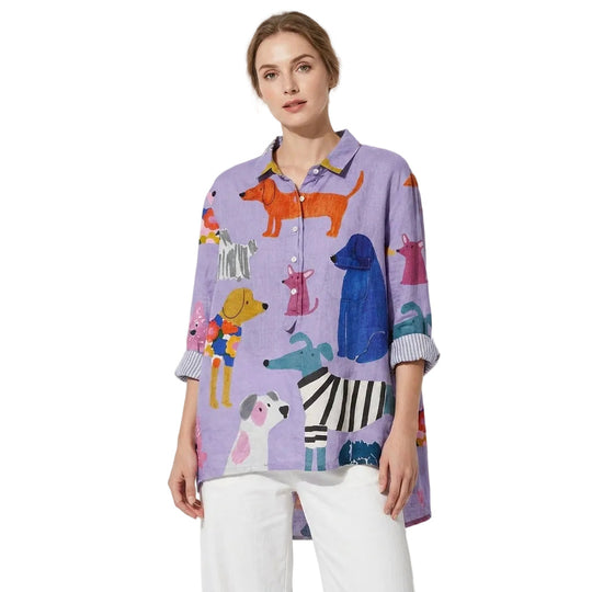 Damenbluse mit verspieltem Print, weich und leicht 1