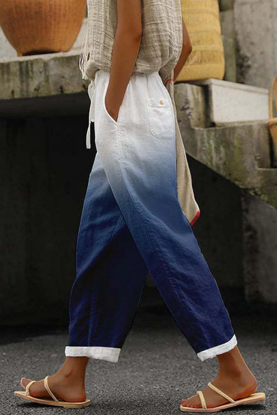 Damenhose mit einzigartigem Muster und aufgesetzten Taschen 10