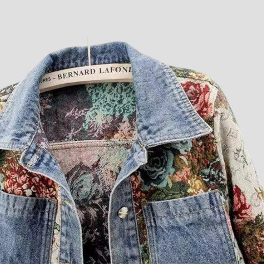 Damenjacke Boho-Stil mit Floral Patchwork Design 1