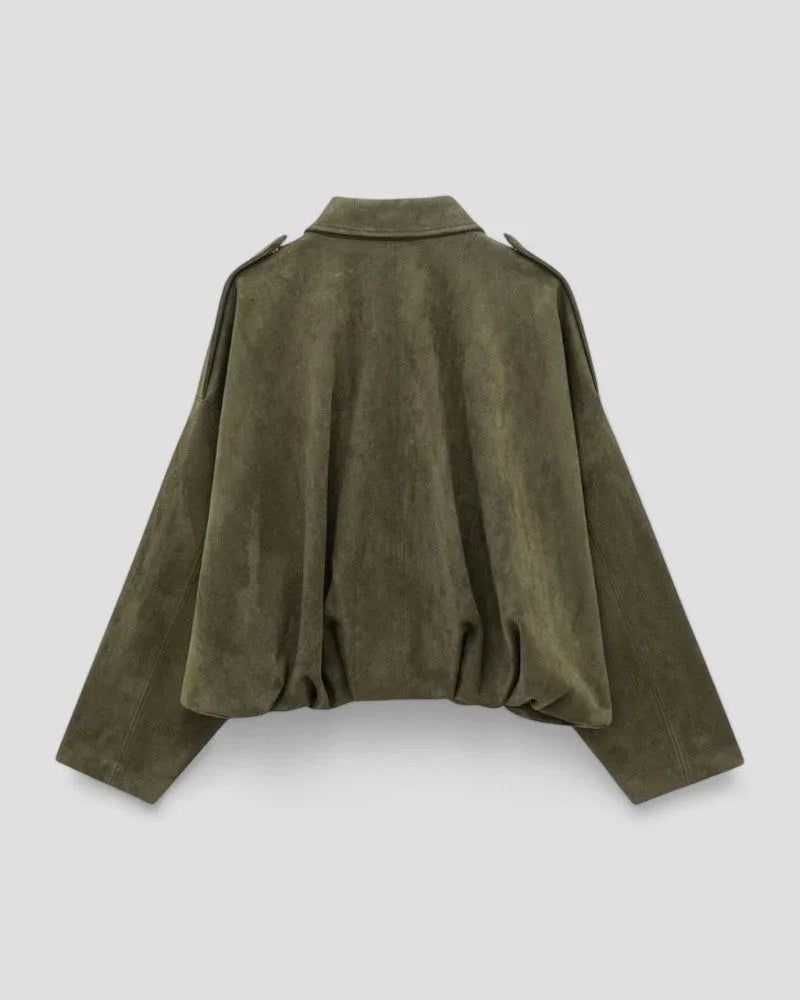 Damenjacke Bomber Stil Übergröße mit Reißverschluss für Lässige Outfits 2