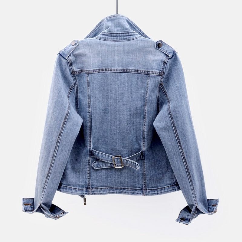 Damenjacke Denim Mit Asymmetrischem Reißverschluss Und Strukturiertem Design 2