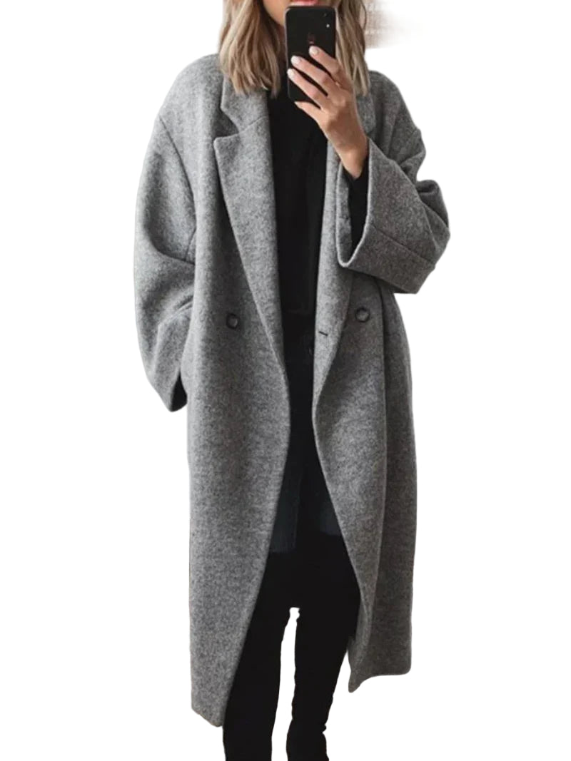 Damenjacke Lange Winterjacke Klassischer Stil für Herbst und Winter 0