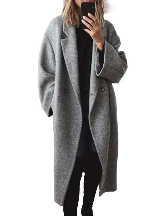 Damenjacke Lange Winterjacke Klassischer Stil für Herbst und Winter 0