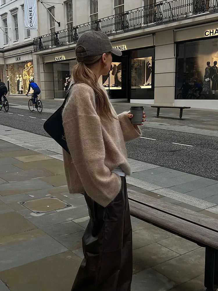 Damenpullover Modern Baumwolle Warm und Bequem 1