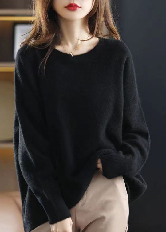 Damenpullover O-Ausschnitt Patchwork-Design Warm und Lässig 1