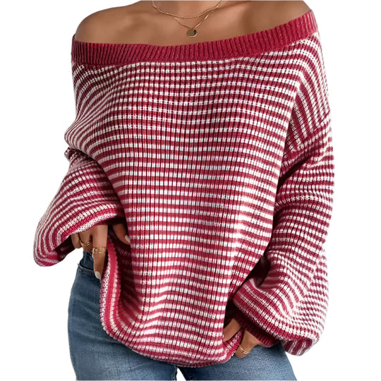 Damenpullover Oversized Strick mit Lanternärmeln für warme Tage 0