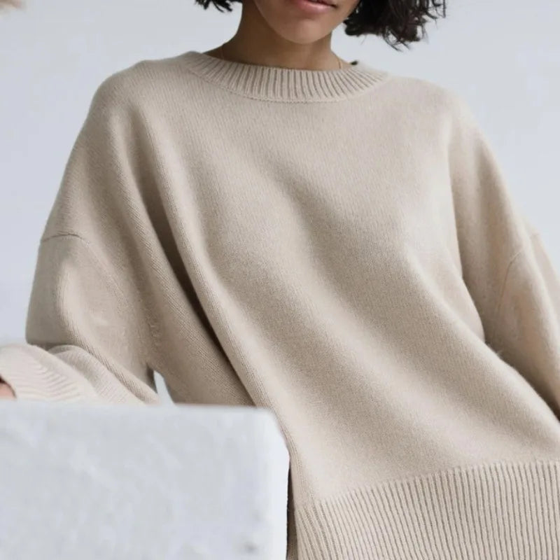 Damenpullover Runde Hals Warmes Strickmaterial für Kalte Tage 4