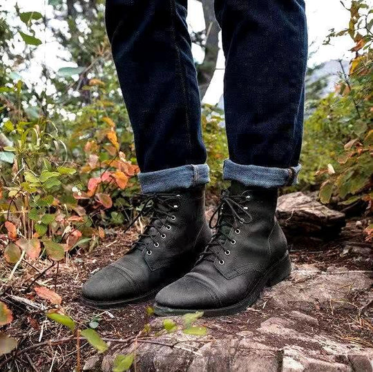 Variant image for Herren Schnürstiefel Eleganter Leder Mit Absatz-26