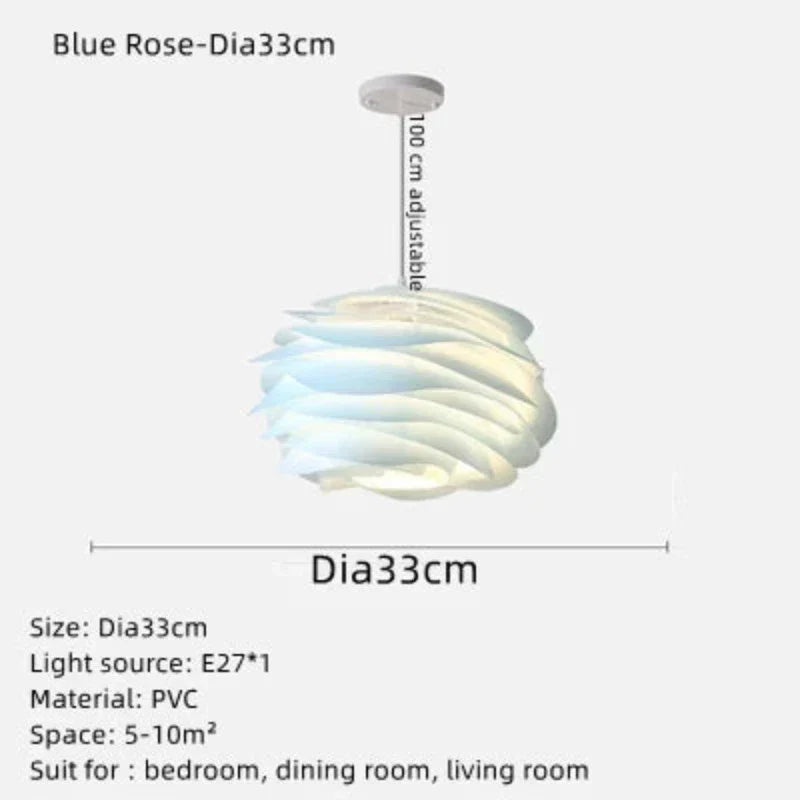 Deckenlampe mit Romantischer Rosengirlande für Wohnzimmer Schlafzimmer 5