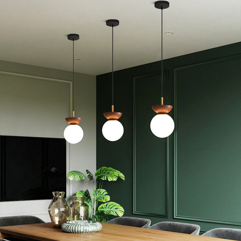 Deckenleuchte Japanisch Inspiriert Kugelförmig LED für Wohnzimmer Schlafzimmer Flur 6