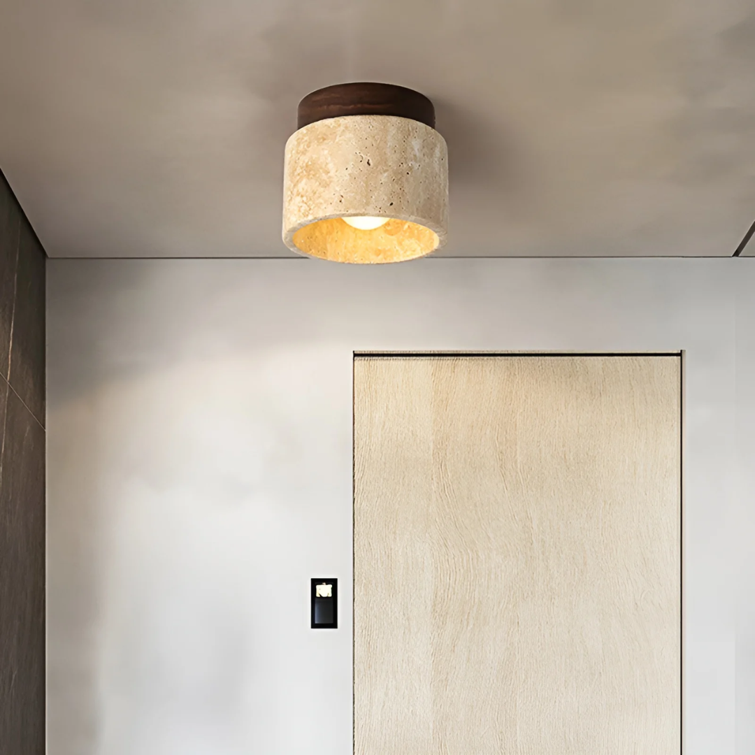 Deckenleuchte Japanisches Design für Wohnzimmer und Schlafzimmer, Rustikaler Stil mit Warmem Licht 1